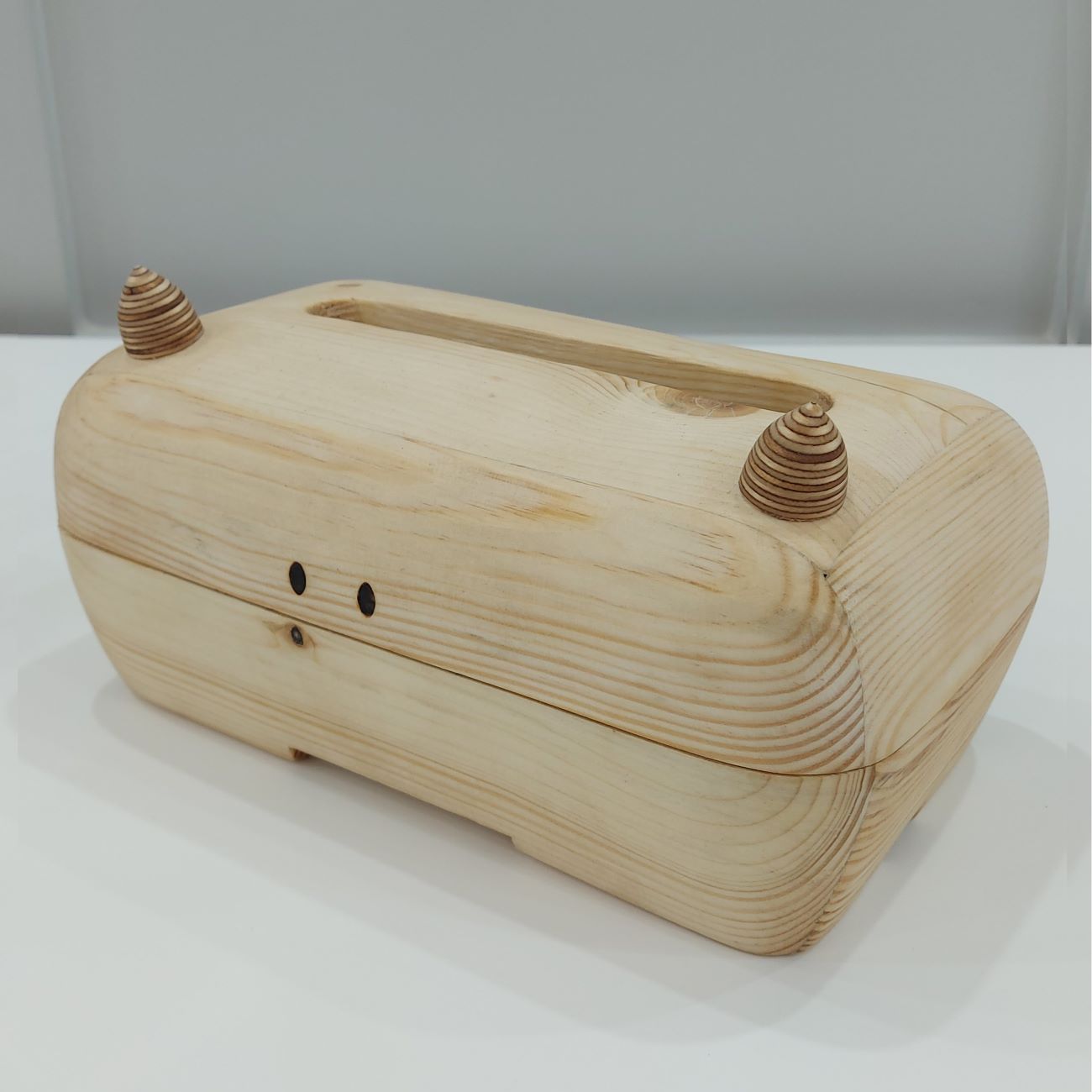 Creative Wooden Tissue Box Cover Handmade - Kind Monster Design