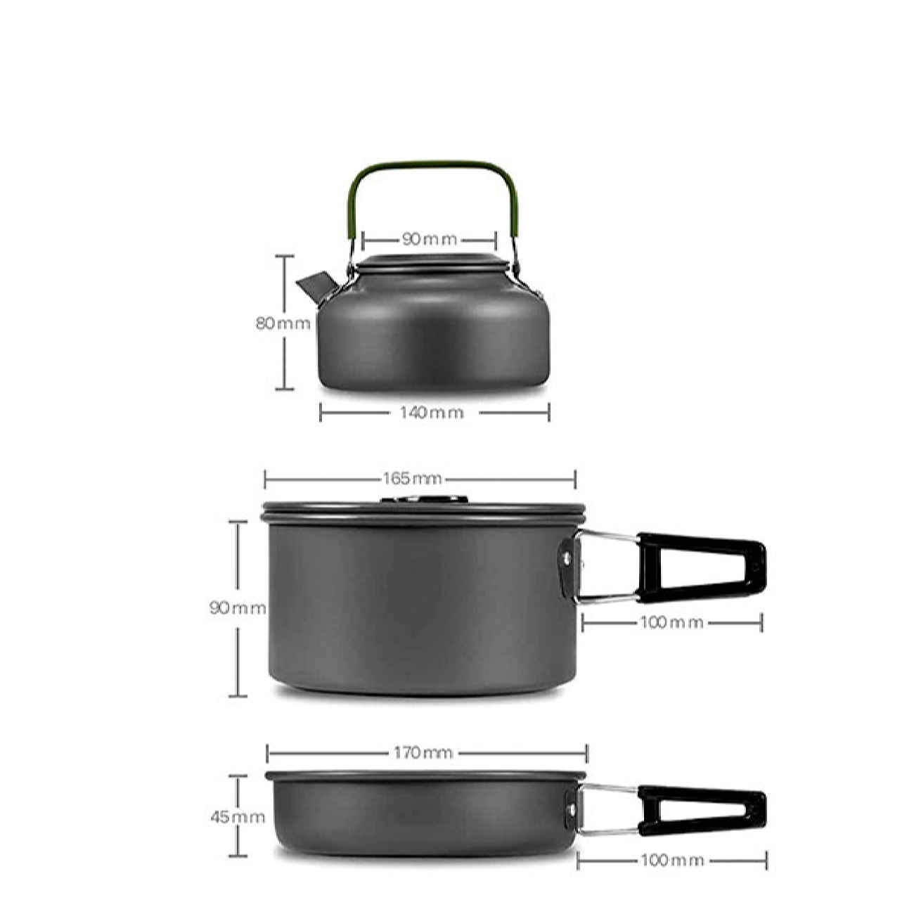 Camping Cookware Set – Lightweight, Non-Stick, Compact for Outdoor Cooking