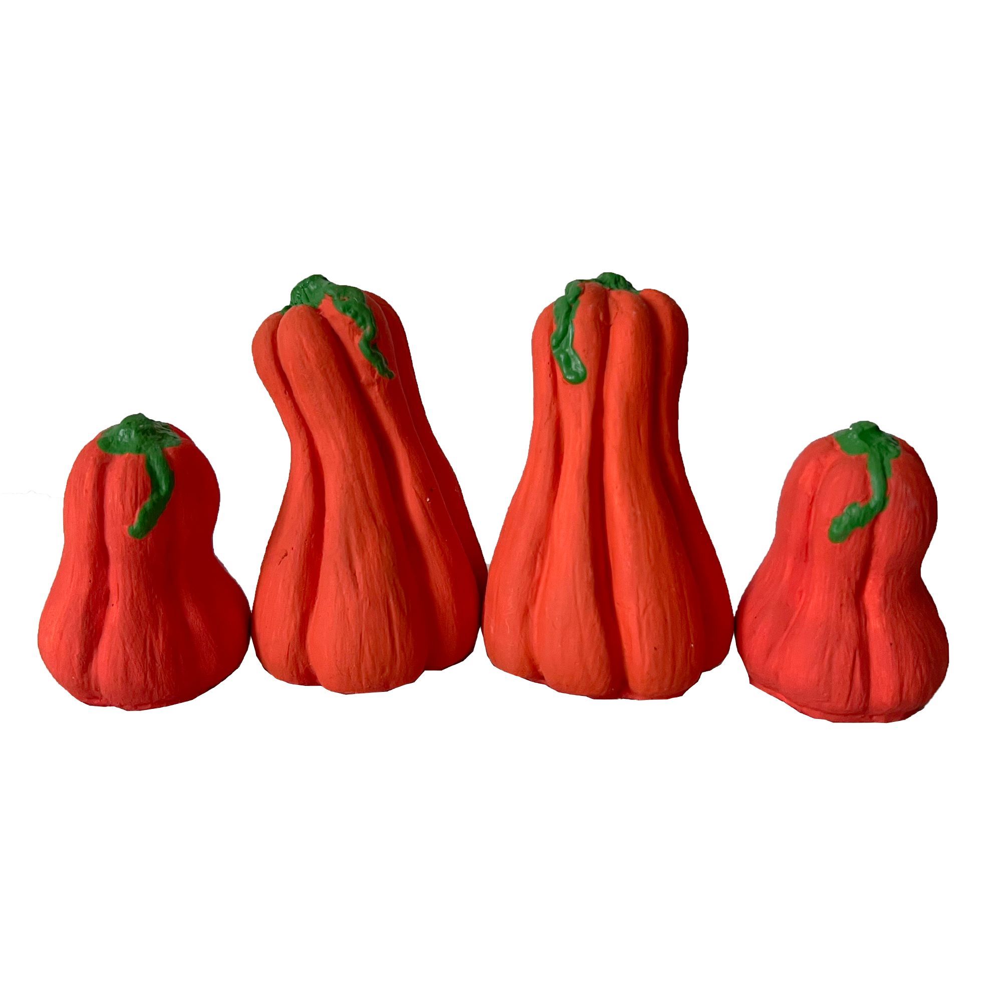 Four-Piece Artificial Pumpkin Set – Model 786, Suitable for Fall and Halloween