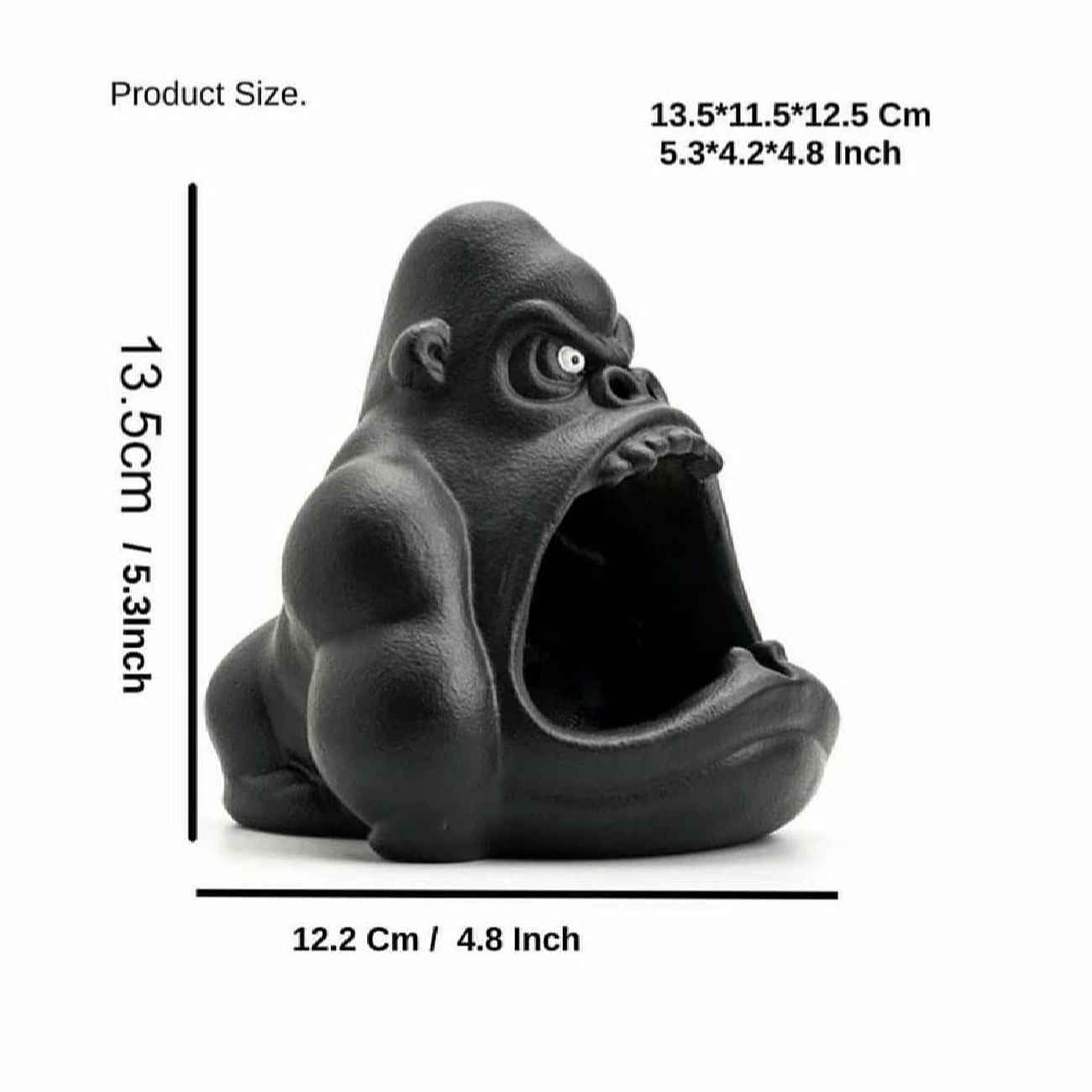 Quirky & Funny Ashtray – Great for Man Cave or Patio with Gorilla Design
