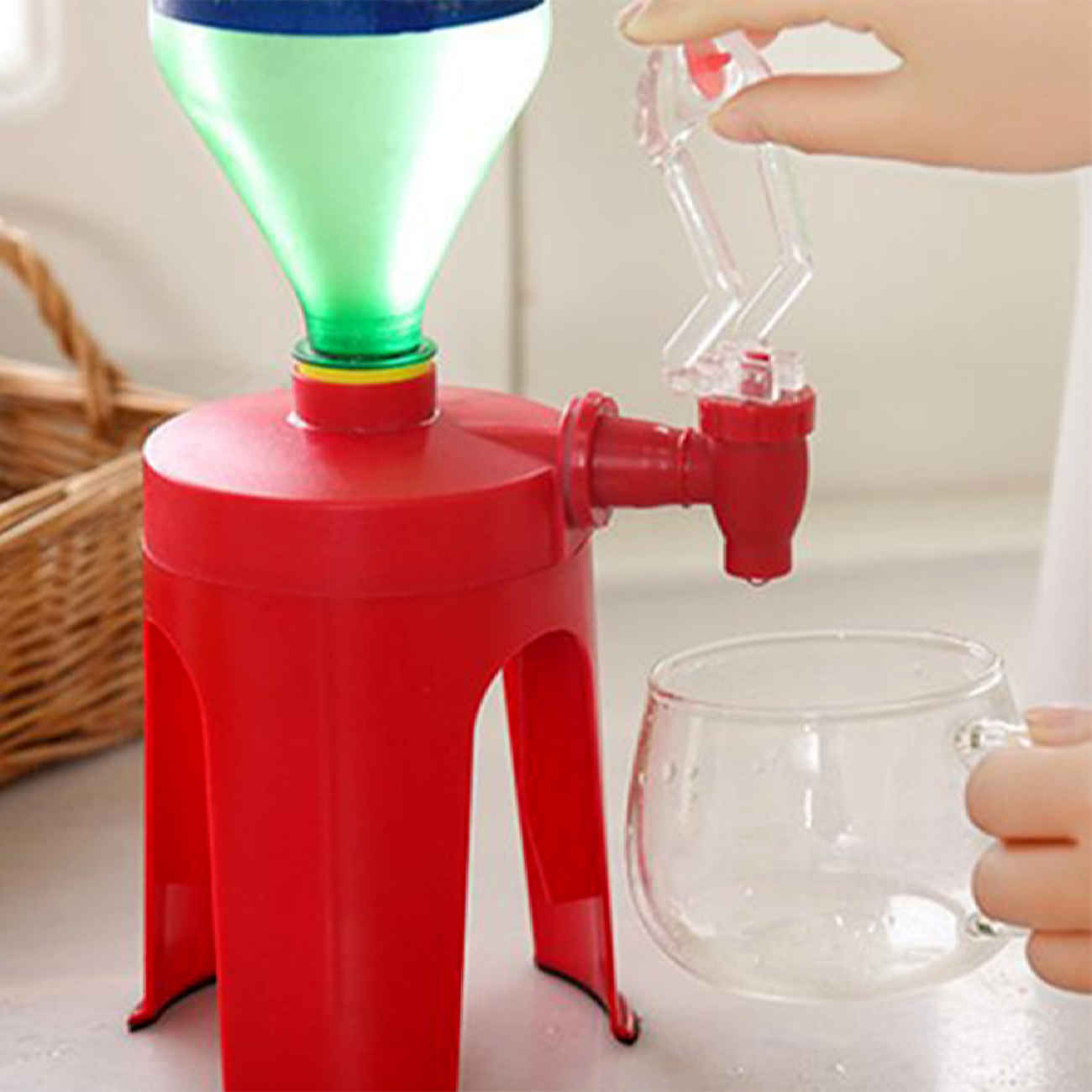 Thumbnail 2: حامل زجاجات للمياه والمشروبات في مطبخك أو مخزنك