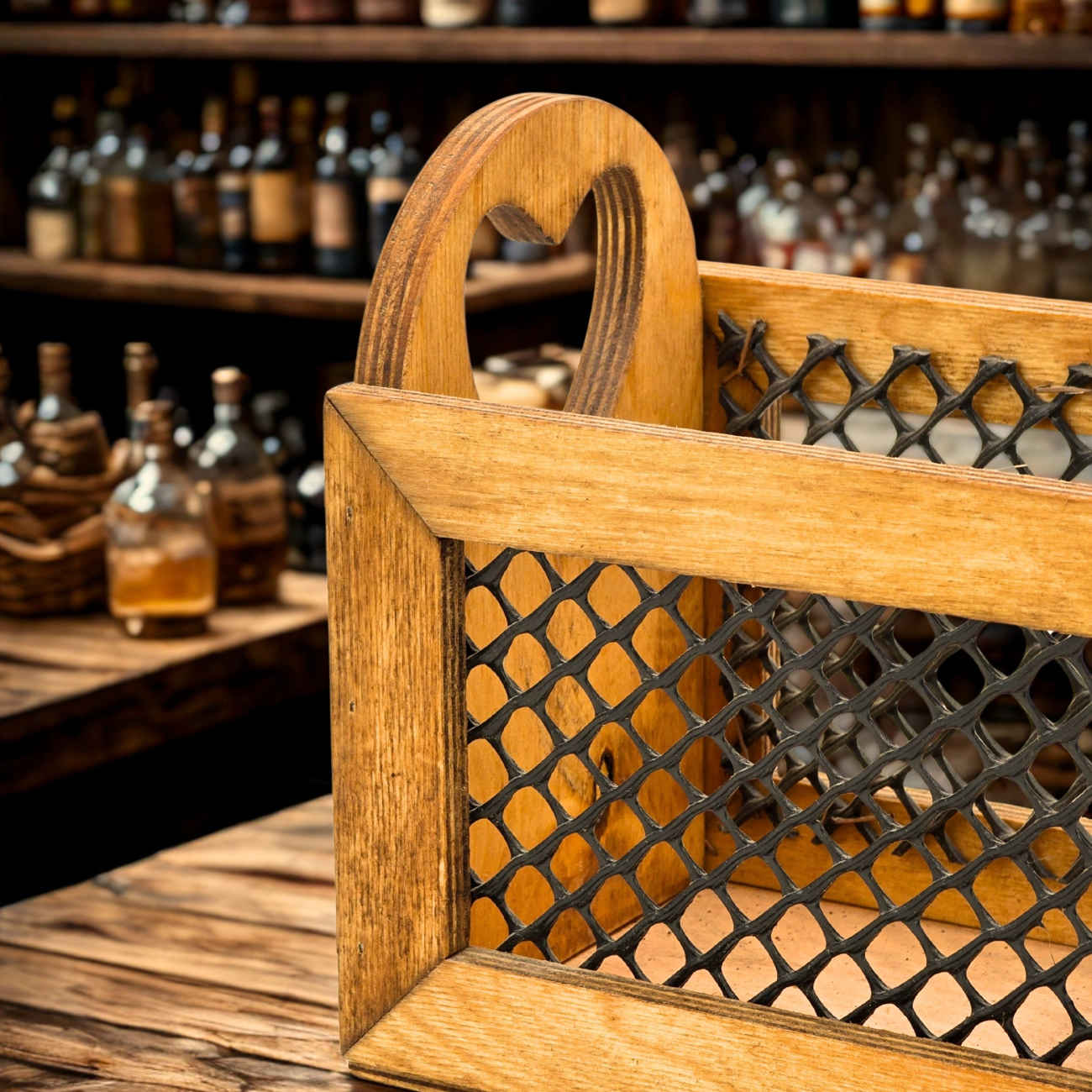 Thumbnail 5: حامل زجاجات زخرفي بتصميم مقبض على شكل قلب – مناسب للماء والعصائر والمشروبات