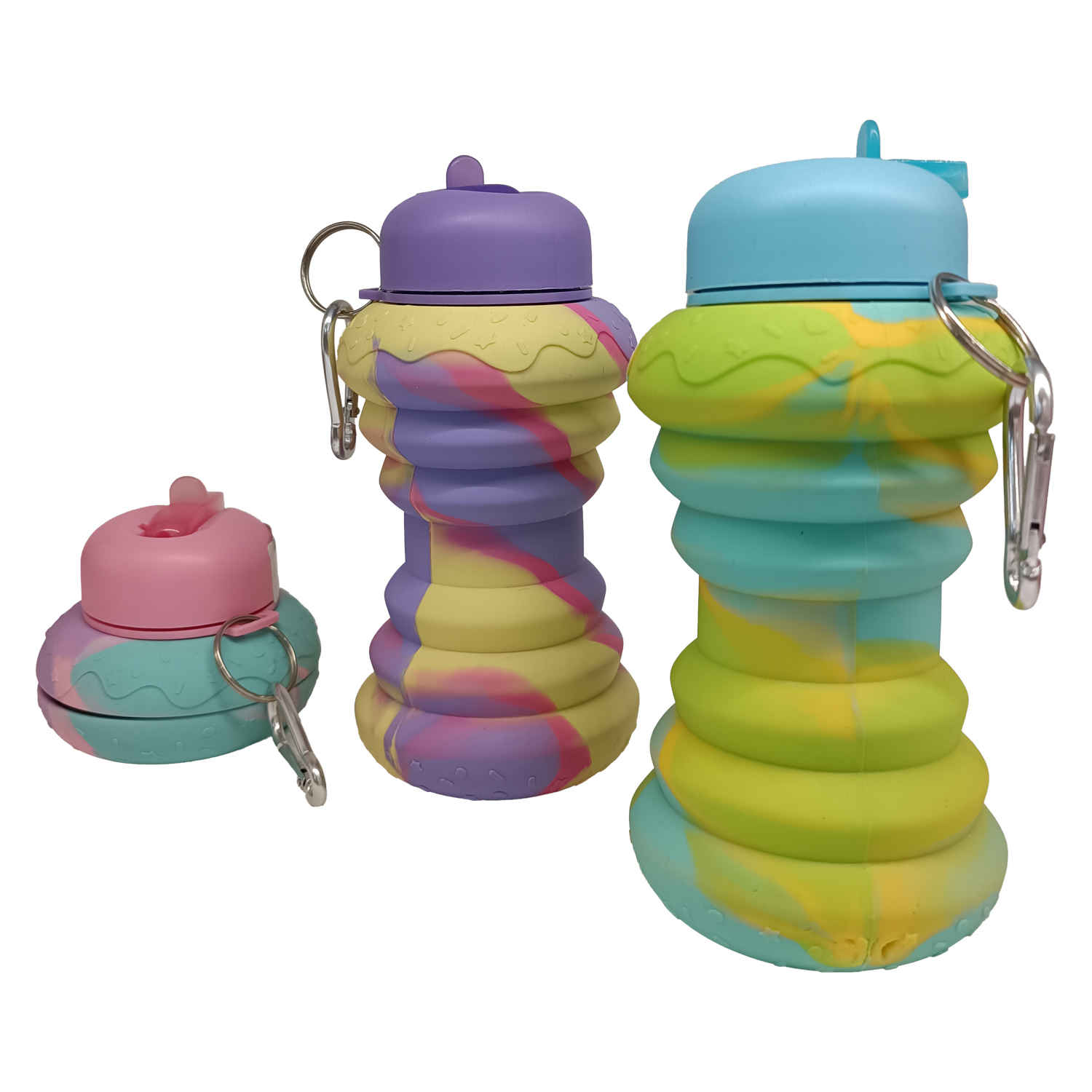 Thumbnail 2: زجاجة مياه سيليكون – خفيفة الوزن مع تصميم قابل للطي للاستخدام اليومي والسفر