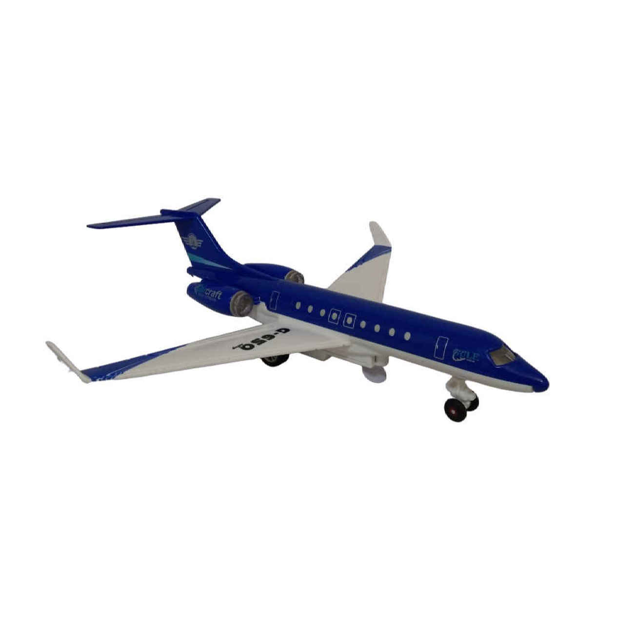 طائرة لعبة Bombardier Global Express – طائرة ركاب مصبوبة مع ميزات تعمل بالبطارية