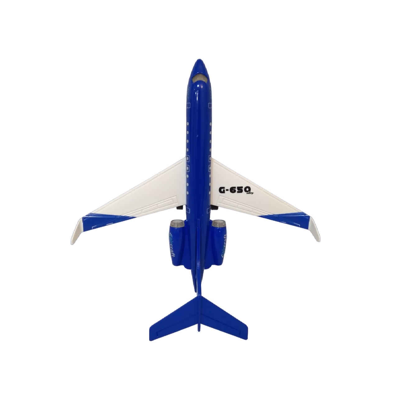 طائرة لعبة Bombardier Global Express – طائرة ركاب مصبوبة مع ميزات تعمل بالبطارية