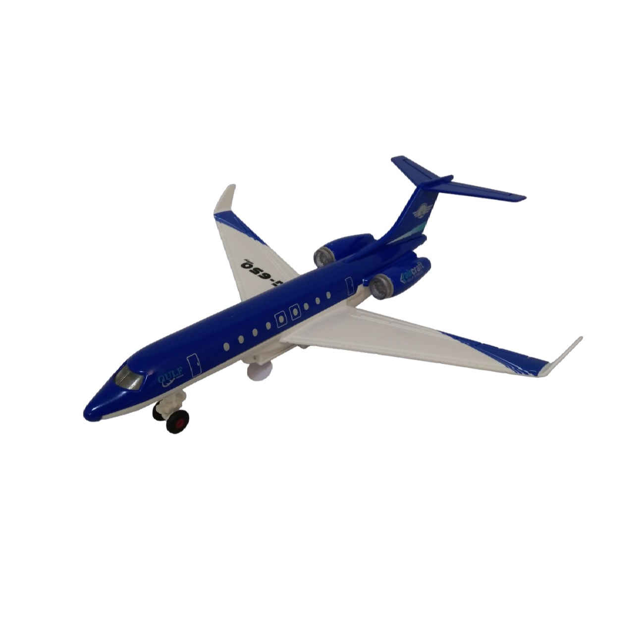 طائرة لعبة Bombardier Global Express – طائرة ركاب مصبوبة مع ميزات تعمل بالبطارية