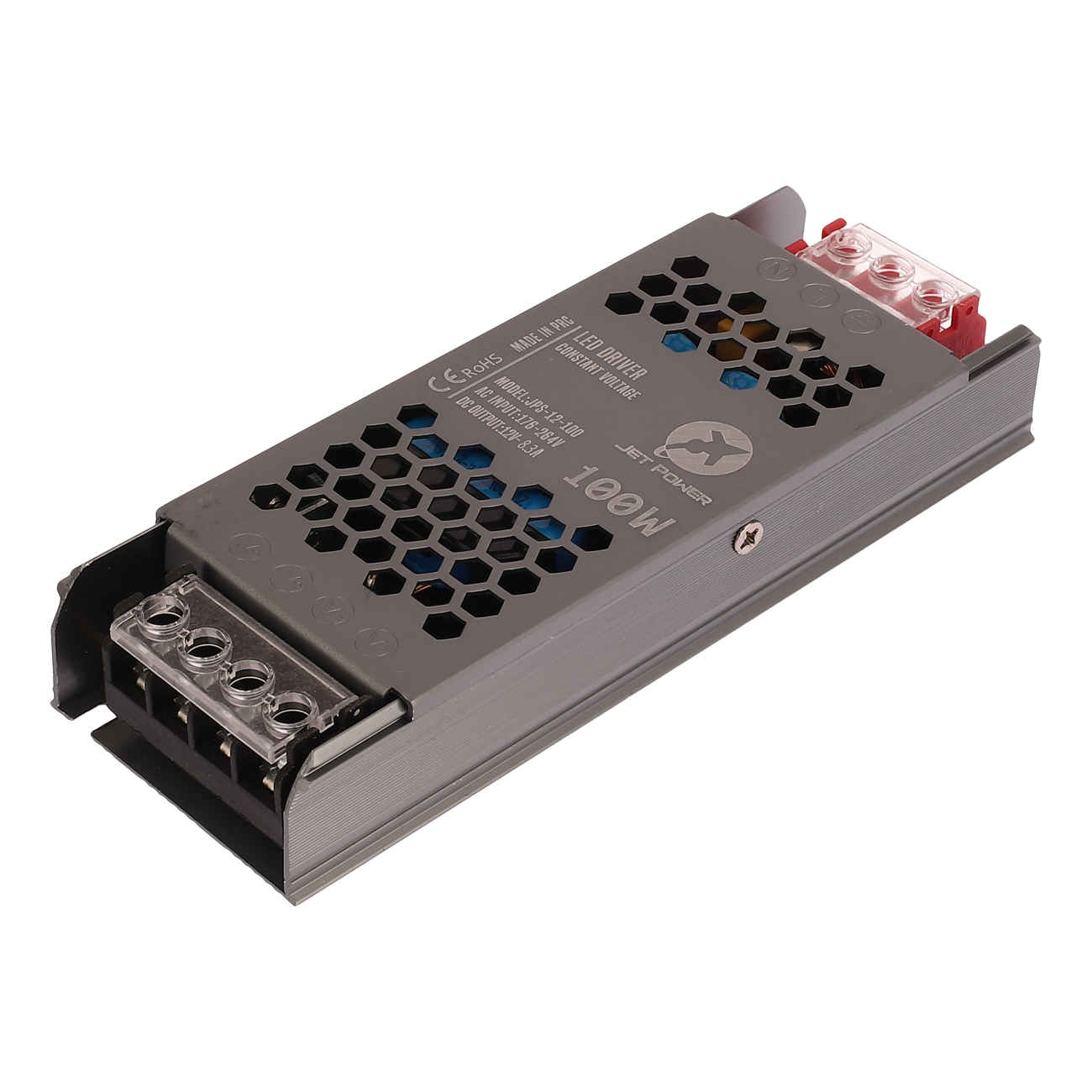Jet Power JPS-12-100 – محوّل طاقة 12 فولت، 8.3 أمبير، 100 واط لأنظمة LED