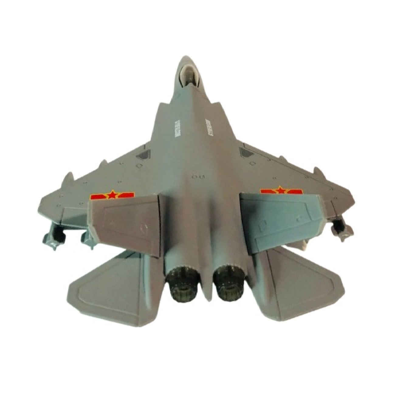 نموذج طائرة مقاتلة Stealth J-35 – قطعة تزيينية مع أضواء LED حمراء وزرقاء ومؤثرات صوتية