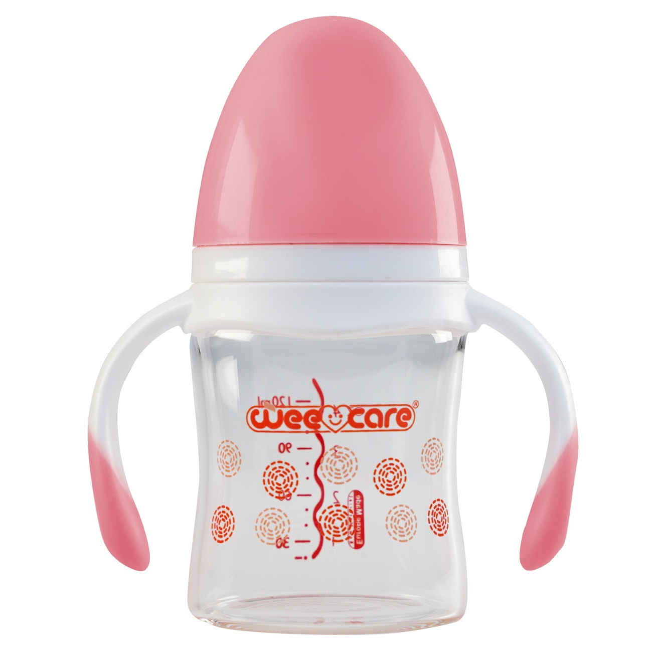 رضاعة أطفال بايركس بفوهة عريضة Wee Care مع مقابض – 120 مل